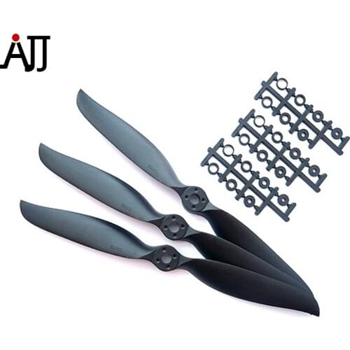 3pcs/bag Rctimer 11x5.5E 1155 Precision Sport Propeller with Shaft Adaptation 3*11x5.5E Black Color Props