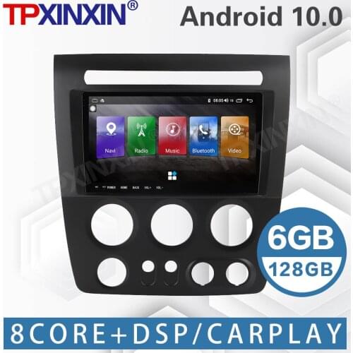 6+128G For Hummer H3 2005 - 2010 Android HD Screen Car Stereo Tape Recorder Multimedia Video Player GPS Navigation Auto Radio
