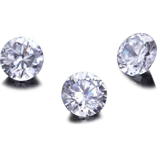 AAAAA Grade White 1.0~12.0mm Round Brilliant Cut Loose White Cubic Zirconia Stones CZ For Nail Art Jewelry Decoration