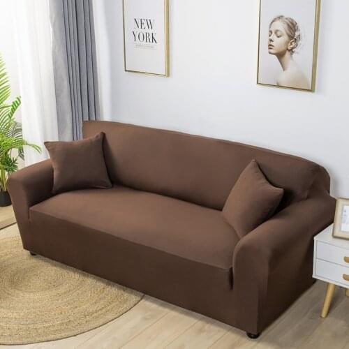 Sofa Cover Solid Color Simple Modern Elastic All-inclusive Sectional Couches for Living Room Home Textile Decor 1/2/3/4 Seater