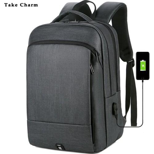 European and American Business Mens Computer Bag Oxford Cloth Waterproof Fabric Rechargeable USB Travel Bag Youth Sports Bag