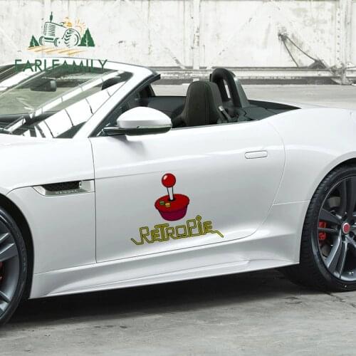 EARLFAMILY 43cm x 33.4cm for Retropie Game Arcade Big Car Stickers Window Decal Vinyl Car Door Waterproof VAN SUV Decoration