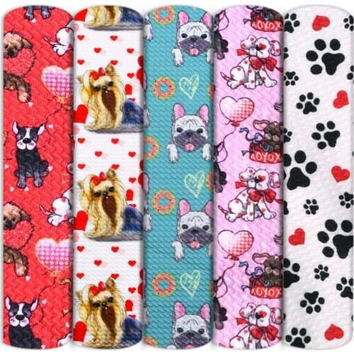 Animal Love Heart Valentines Day Bullet Textured Liverpool Cotton Fabric Sewing Quilting Needlework Material DIY Cloth,1Yc13697