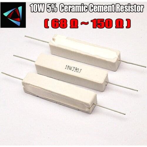 10W 5% 68 82 100 120 150 ohm R Ceramic Cement Resistor / Resistance Passive Component