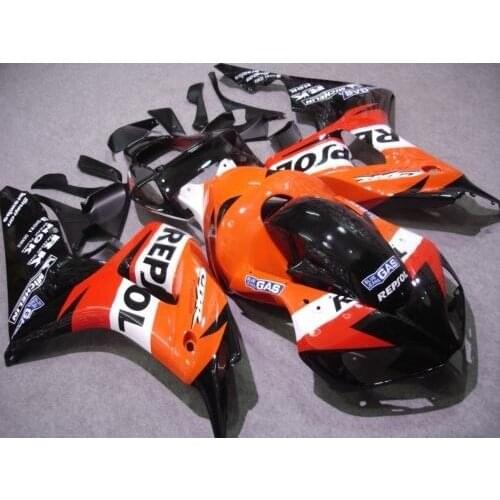 Custom Injection molding fairings set for CBR 1000 RR 2006 2007 CBR1000RR 06 07 CBR 1000RR Orange Black REPSOL od5