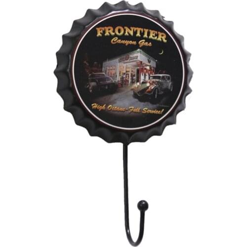Creative Hooks Wall Mounted Retro wine bottle cap hook Home wall craft decoration pendant