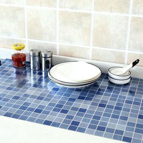Mosaic Ceramic Wallpaper Bathroom Decor Kitchen Counter Oil Stickers Kitchen Accessories Tiles Stickers 70*45cm