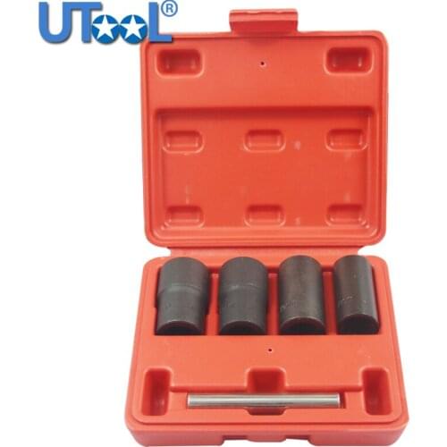 5Pcs Twist Socket Set Locking Wheel Nut Bolt Stud Extractor Removers 17mm 19mm 21mm 22mm Socket carbon steel Car Accessories New