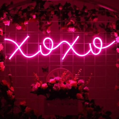 Neon Sign Light Custom XOXO Aesthetic Room Decor Decoración De Habitación For Wall Party Bar Letreros Luminosos Led Neon Mural