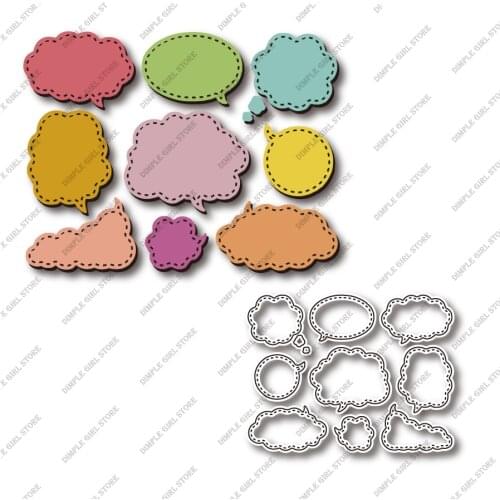 2021 new die die for scrapbook metal cutting die graphic cloud dialog box for DIY decoration template stamp