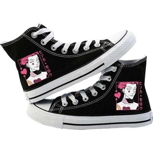 Japanese Anime HUNTER×HUNTER Shoes Cosplay Fashion Hisoka Costume High Canvas Shoes