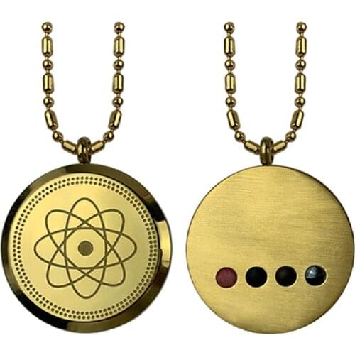 Premium Chain Necklace Anit Radiation Pendant Quantum Energy Necklace with 4 Health Stones Charm Jewelry for Men Women