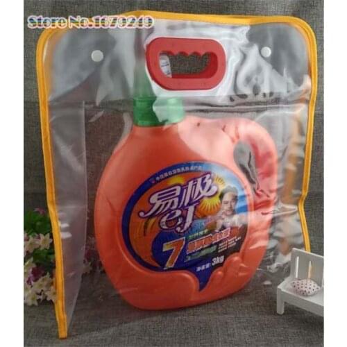 Wholesal34x10x35cm orange edge Transparent Waterproof PVC Cosmetic Toiletry Bags Makeup Bag cosmetic gift packing100piece\lot