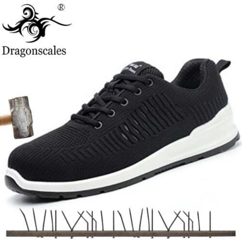 Dropship Safety Shoes For Men Summer Breathable Nti-smashing Piercing Site Safety Work Boots Lightweight Soft Bottom Sneakers