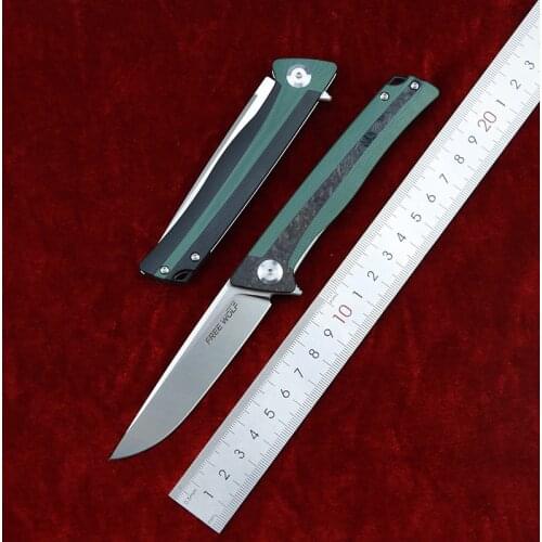 New G020 Folding knife D2 blade carbon fiber G10 handle tactical survival camping knife outdoor rescue hunting EDC tool