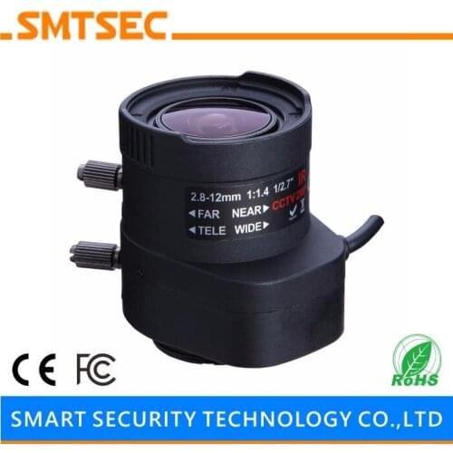 SMTSEC SL-2812AMP HD 2MP 1/2.7" 2.8-12mm  Auto Iris DC Drive F1.4 CS/DC Mount Lens for CCTV Surveillance Camera