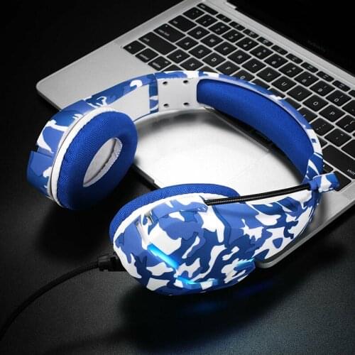 3.5mm LED Wired Headset Stereo Headphone Wired Earphone Portable Audio With Microphone For PS4 For Xbox One Game Accessories