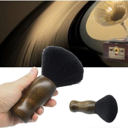 Phonograph Audio Handle Soft Cleaner Fiber Scrubbing Tool Anti Record Vinyl Brush Cleaning Black Static Turntables Cleaning T5L5