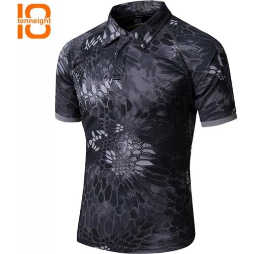 TENNEIGHT Military Tactical T-Shirt Summer Quick-Dry Breathable Outdoor Army Camouflage T-Shirt Sports Mens Shirt Hunting Shirt