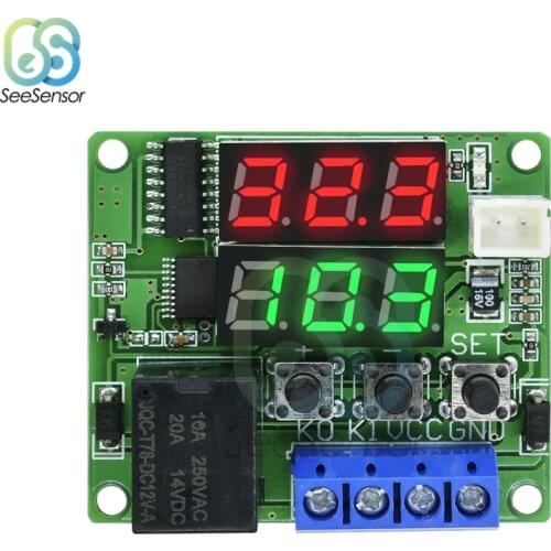 W1219 DC 12V 5V Dual LED Digital Display Thermostat Temperature Controller Regulator Control Switch NTC Sensor Module