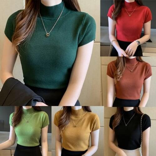 YOUYEDIAN Women's Knitted T-shirts