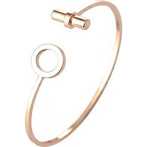 1pc 2016 New Adjustable Open Circle And Bar Bangle Bracelet Women Simple Charm Jewelry Carter Love Bracelets