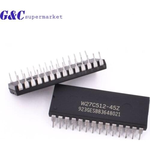 10pcs W27C512-45Z DIP28 W27C512-45 W27C512 64K X 8 ELECTRICALLY ERASABLE EPROM IC