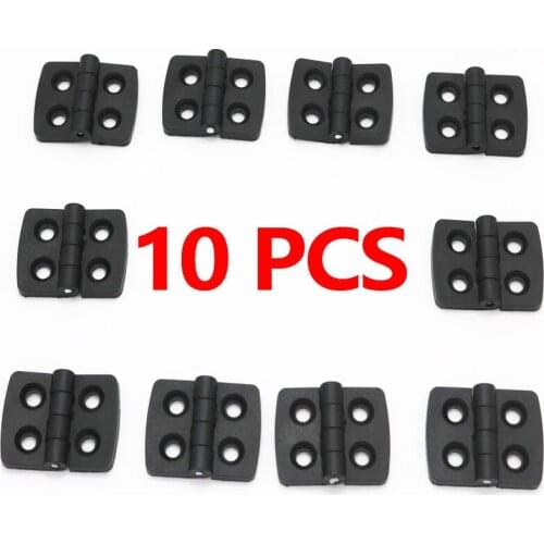 10PCS Small Hinges Black Mini Plastic Door Bearing Butt Cabinet Drawer Jewellery Box ABS Hinge For Furniture Hardware