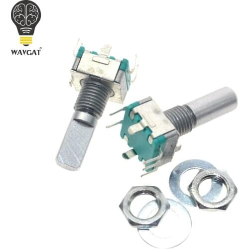 10pcs Rotary encoder,code switch EC11 audio digital potentiometer,with switch,5Pin, handle length 20mm WAVGAT