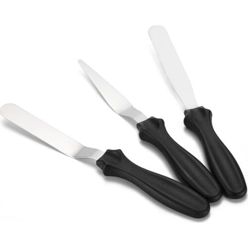 3pcs Butter Cake Pizza Spatula Pastry Cream Shovel Cutter Knife Icing Baking Tool