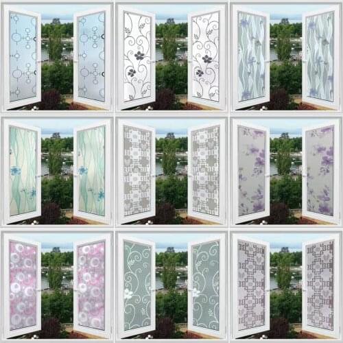45*500cm Opaque Glass Sticker Stained Window Film Privacy Self-adhesive Tint Film Bedroom Bathroom kitchen door Decorative Films