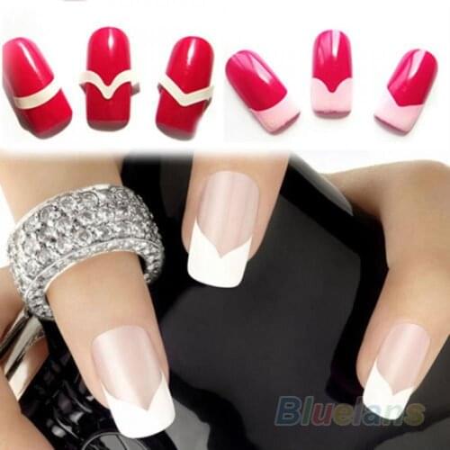 48Pcs/Sheet DIY 18 Style French Nails Stickers Decoration Manicure For Her