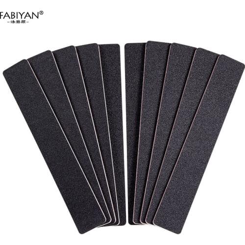 5pcs Rectangle Nail Art Files Buffer Buffing Sandpaper Tips Slim File Crescent Grit 100/180 Manicure Professional