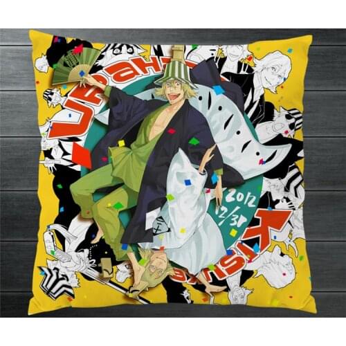 Anime Comics BLEACH Urahara Kisuke Fanart 40*40cm Two Side Pillowcase Pillow Case Cover Cosplay Otaku Gift BED/SOFA/CAR Decor