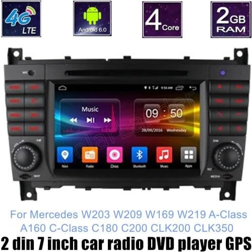 Android 6.0 Car Radio DVD Player GPS Radio For Mercedes BENZ W203 W209 W169 W219 A-Class A160 C-Class C180 C200 CLK200 CLK350