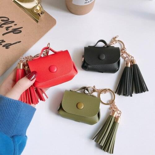 For Apple Airpods earphone 1 2 Pro Case Cute leather Accessories protector kawaii tassel earphone shell for AirPods Pro Cases