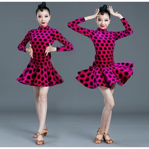 New Latin Dance Costume For Girls Ballroom Salsa Tango Skirts Kid Child Leopard Latin Dance Split Dress With Leotard And Skirt