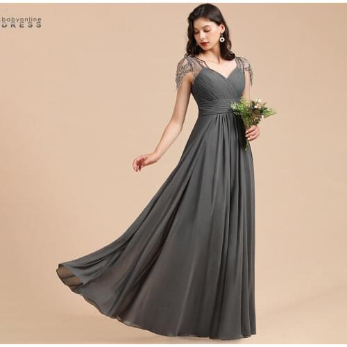 Babyonlinedress 50 Colors Backless Long Evening Dress Lace Prom dresses robes de soirée Cap Sleeves abendkleider