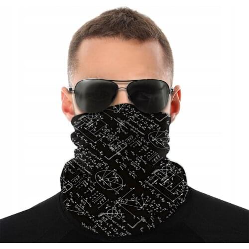 Geeky Math Mathematics Scarf Half Face Mask Men Women Halloween Tube Mask Neck Bandanas Multi-functional Headband Outdoor Hiking