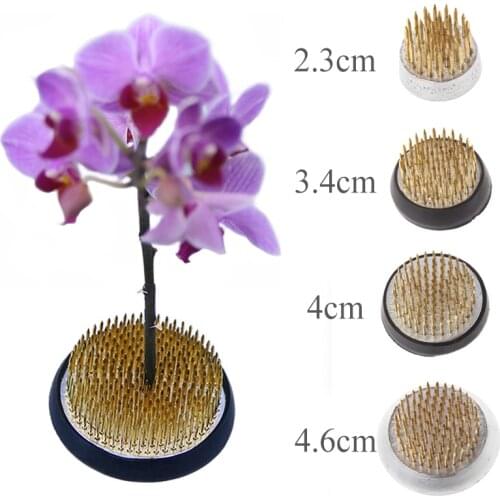 Round Ikebana Kenzan Flower Frog With Rubber Gasket Art Fixed Arranging Tool Rubber Base Holder Floral Decor Pot