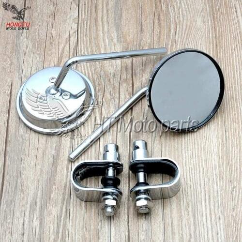 Cruise Motorcycle universal Modified rearview mirror Round DIY mirrors