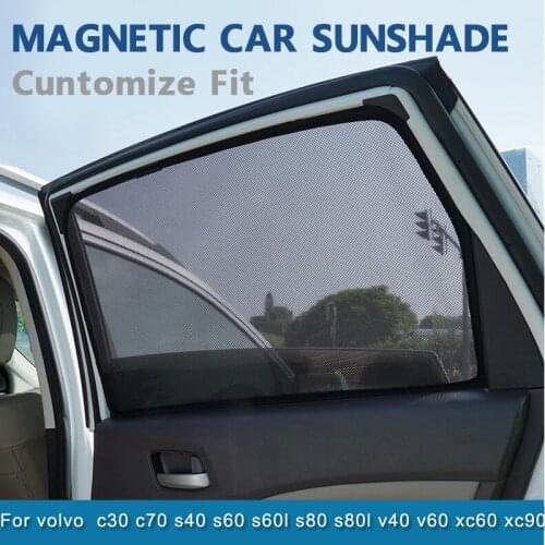 Magnetic Car Side Window SunShades Mesh Shade Car Curtain For volvo c30 c70 s40 s60 s60l s80 s80l v40 v60 xc60 xc90