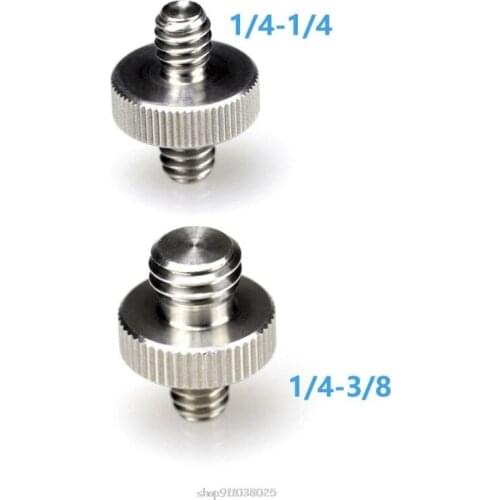 Metal 1/4\" Male to 1/4\" or 3/8\" Male Threaded Adapter 1/4 or 3/8 Inch Double Male Screw Adapter for Tripod Camera Accessories