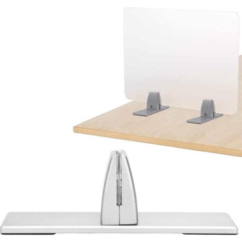 Desk Screen Baffle Fixed Clamp Removable Table Clapboard Clip Bracket for Office