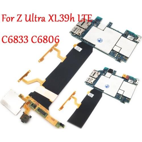 Full Work Original Unlock Motherboard Electronic Panel For Sony Xperia Z Ultra XL39h LTE C6833 C6806 Circuit Global Firmware