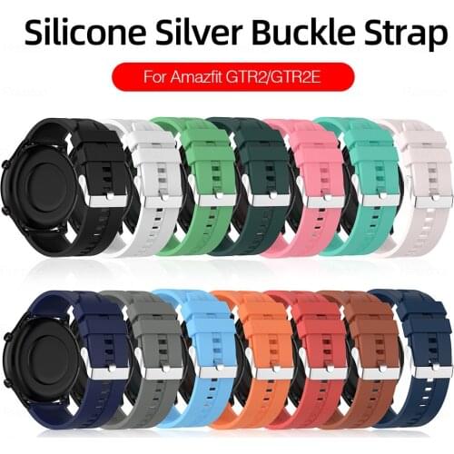 Colorful Silicone Bracelet Wrist Strap For Huawei Amazfit GTR2 / GTR2E 22MM Band Smart Watch Replacement Wristband Accessories