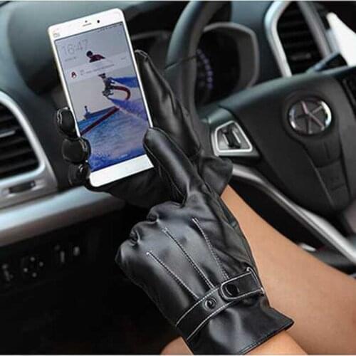 Svadilfari Special Offer New 2018 100% High Quality Soft goatskin Touch Screen Warm Winter Genuine Leather Gloves For Man