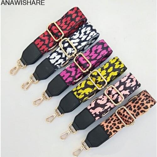 Colorful Bag Strap Women Shoulder Crossbody Bag Belt Adjustable Wide Strap Bag Part Accessories Female Messenger Bag Strap 130cm