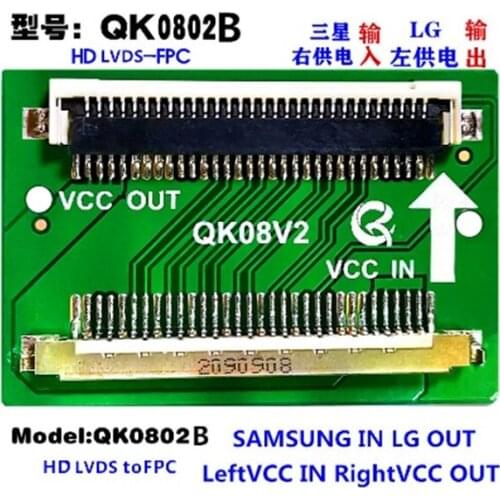LCD PANEL FLEXİ REPAİR KART QK08V2 HD LVDS TO FPC IN SAM for LG OUT QK8002B