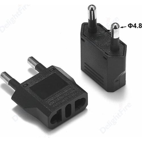 20pcs EU European Plug Travel Adapter Japan China American US To EU Euro Type C Electrical Plug Converter Socket Outlet